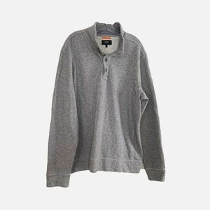 Jack Spade Gray Pullover Sweater Sz L Button